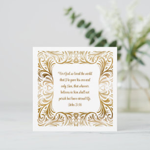 Juan 3:16 Personalizado Texto Navidades de oro ele
