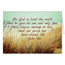 Juan 3:16 Por Dios tan amado el mundo, Biblia Card