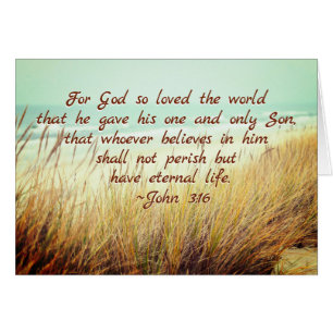 Juan 3:16 Por Dios tan amado el mundo, Biblia Card