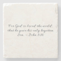 Juan 3:16, Posavasos de Piedra de Regalo