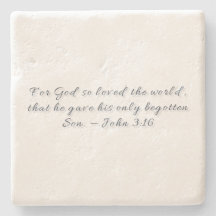 Juan 3:16, Posavasos de Piedra de Regalo