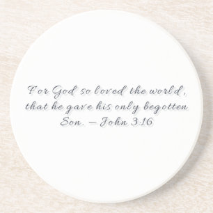 Juan 3:16, Regalo Posavasos de Arenisca