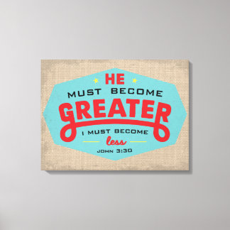 Juan 3:30 lienzo envuelto