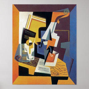 Juan Gris - Violín y vaso - Arte abstracto