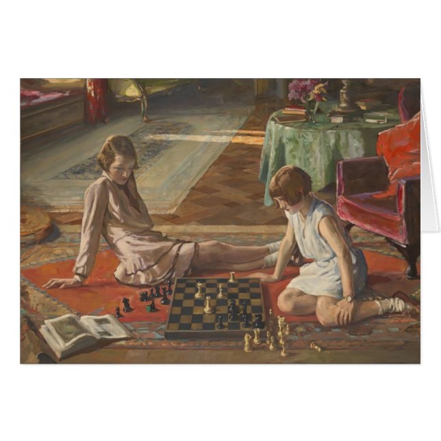 Juan Lavery: Los jugadores de ajedrez (Anverso (Horizontal))