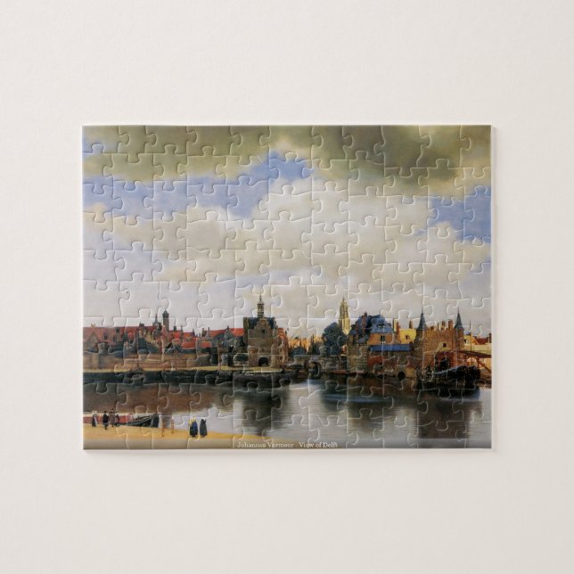Juan Vermeer - vista del rompecabezas de Delft (Horizontal)