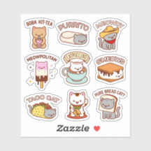 Jubby Cats - Hoja de Pegatinas de memes de gatos