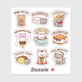 Jubby Cats - Hoja de Pegatinas de memes de gatos