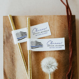 Jubilación de la POLICÍA Bandera de Paja delgada d