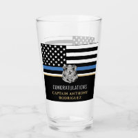 Jubilación de la policía de la línea azul delgada