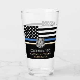 Jubilación de la policía de la línea azul delgada