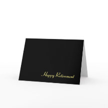 Jubilación feliz, tarjeta