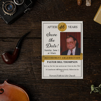 Jubilación Guardar la invitación a la foto de fech