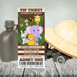 Jubilación VIP de Safari Jungle Niños Cumpleaños