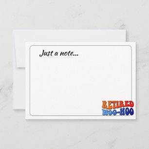 Jubilado Woo Hoo Texto Retro Groovy Solo una nota