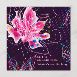 Jubileo floral - invitación de la fiesta de