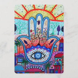 JUDAIC HAMSA BAT BAR INVITACIÓN MITZVAH