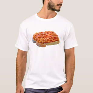 Judías con camiseta de los hombres de tostadas