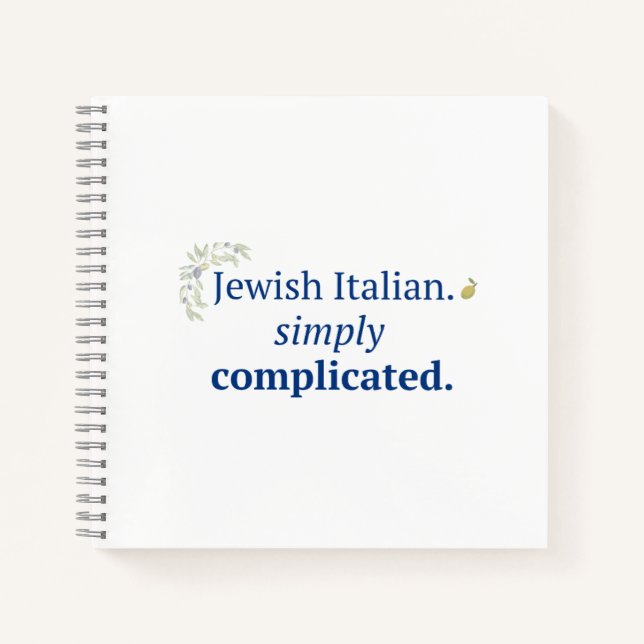 Judío italiano. Cuaderno simplemente complicado (Anverso)