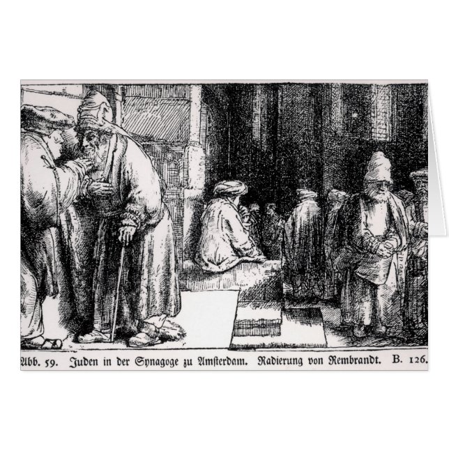Judíos en la sinagoga en Amsterdam (Anverso (Horizontal))