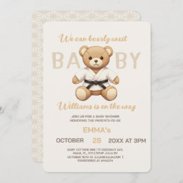 Judo Black Belt Bear Baby Shower Collection
