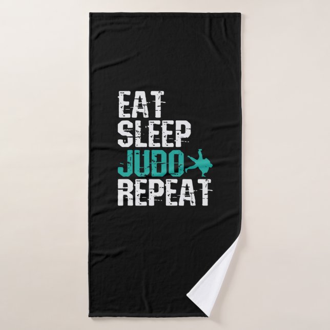 Judo Eat Sleep Judo Repeat (Toalla de baño)