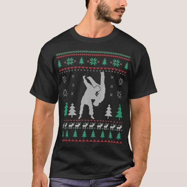Judo Ugly Sweater Navidades Pajama Xmas  (Anverso)