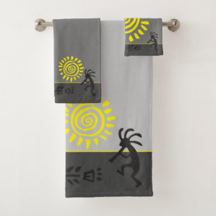 Juega Con Tu Toalla De Baño Gris Kokopelli De Colo