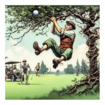 Juega Donde Mentira - Arte De Golf Imprimir