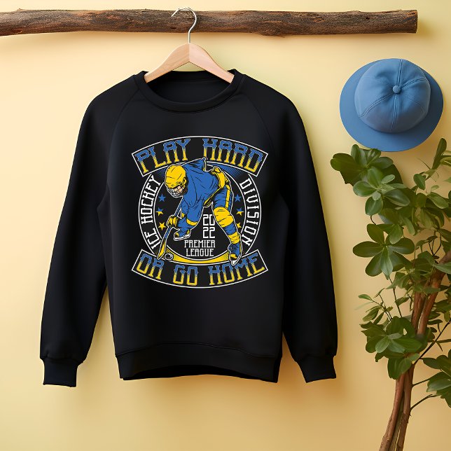 Juega duro al hockey o vete a casa con camiseta (Subido por el creador)