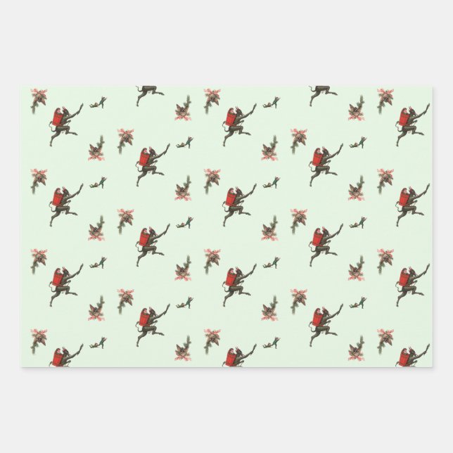 Juego 1 de papel de ajuste de Krampus (Anverso)