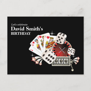 juego adulto de casino cumpleaños Carta postal