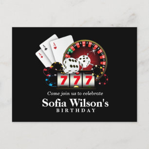juego adulto de casino cumpleaños Carta postal