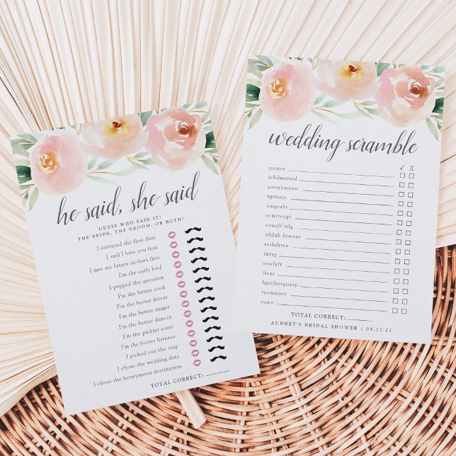 Juego Airy Floral Doble-Lado Bridal Shower (Subido por el creador)