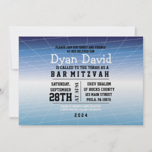 JUEGO Azul JUEGO Bar DIGITAL Invitación Mitzvah