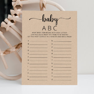 Juego Baby ABC Tarjeta de juego Baby Shower fiesta