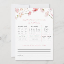 Juego Baby Shower de consejos sobre predicciones f