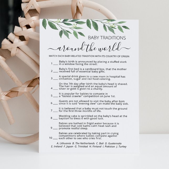 juego Baby Traditions Tarjeta fiesta Baby Shower (Subido por el creador)