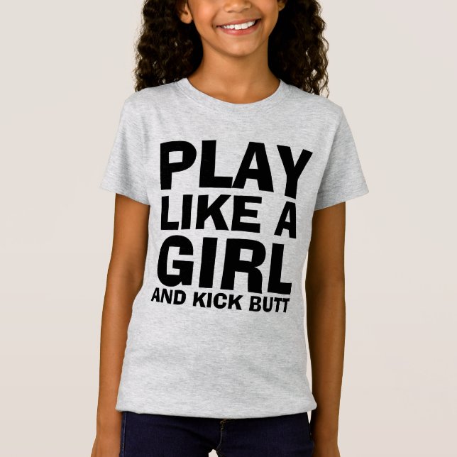 JUEGO COMO UN CHICA, y camisetas de CHICAS KICK BU (Anverso)
