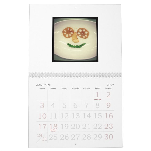 Juego con su calendario de la comida (Jan 2027)