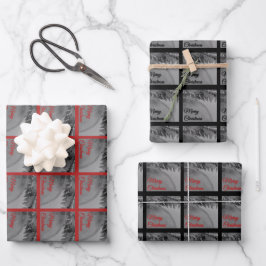 Juego de 3 hojas de papel de regalo con adornos Cr