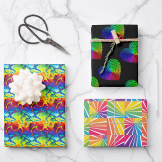 Juego de 3 Hojas de Papel de Regalo con Tema Orgul