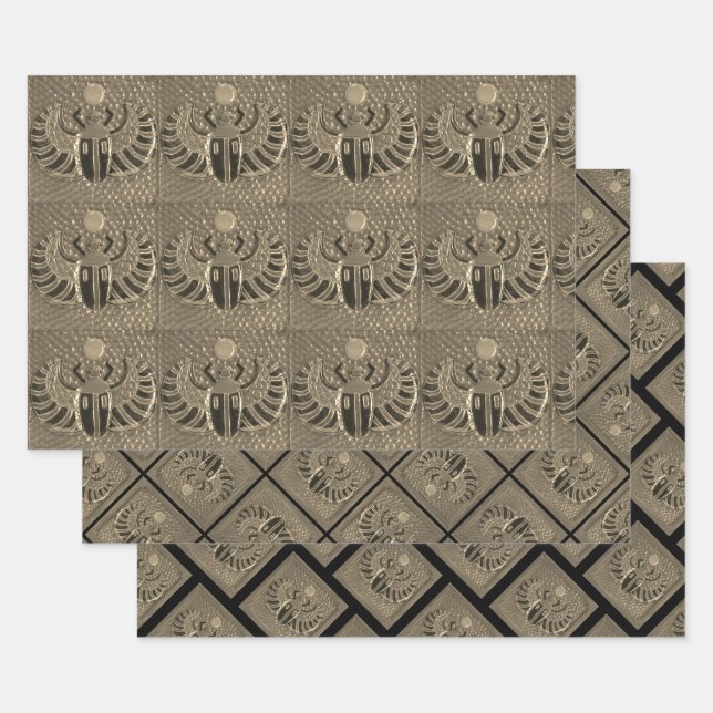 Juego de 3 hojas de papel de regalo escarabajos do (Set)