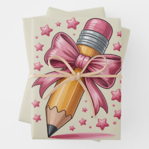Juego de 3 hojas planas de papel de regalo