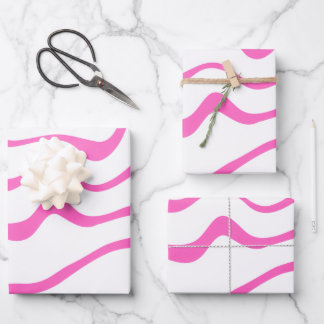 Juego de 3 hojas planas de papel de regalo