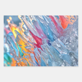 Juego de 3 hojas planas de papel de regalo