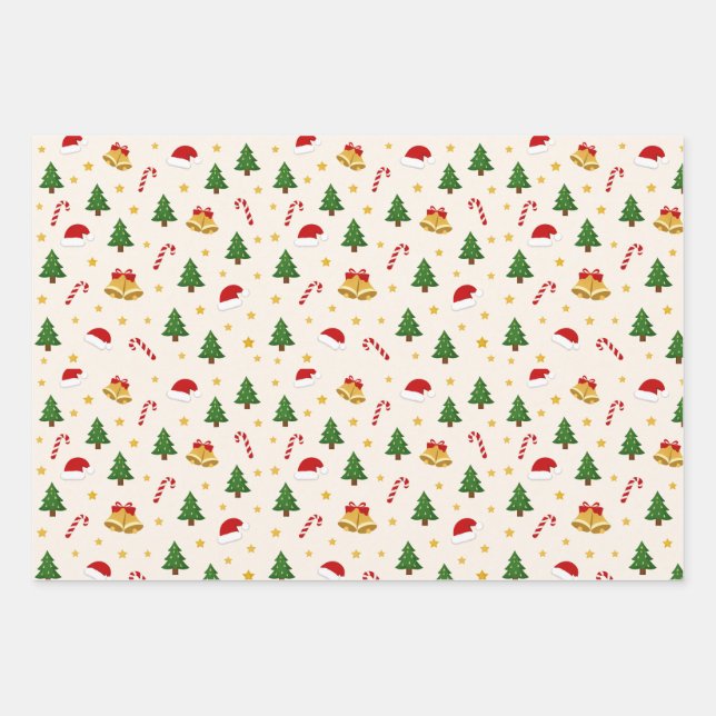 Juego de 3 hojas planas de papel de regalo (Anverso)
