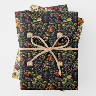 Juego de 3 hojas planas de papel de regalo