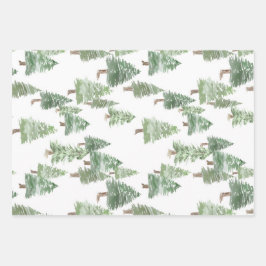 Juego de 3 hojas planas de papel de regalo