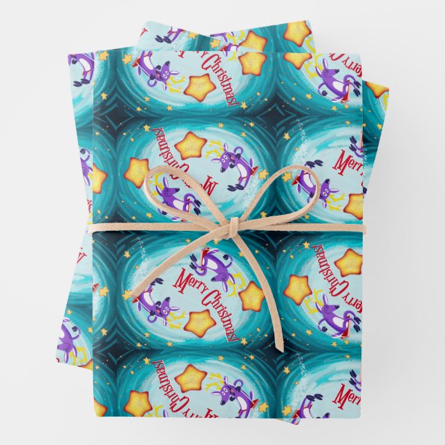 Juego de 3 hojas planas de papel de regalo (In situ)